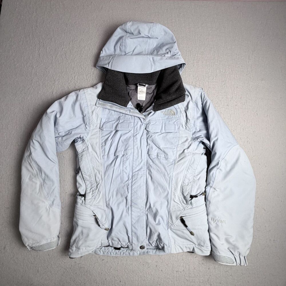 The North Face Small Women's Lt Blue Ski Jacket Outdoor Hiking Climbing Camping